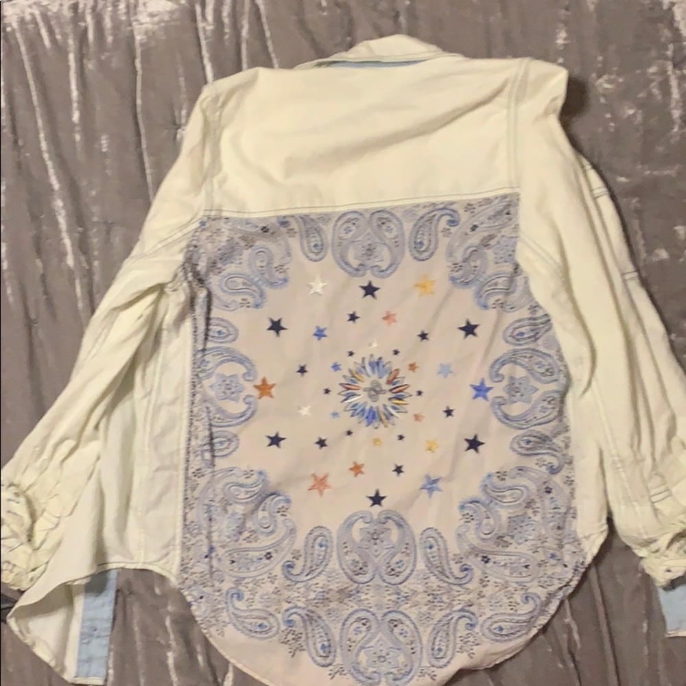 Free People long sleeve button up blouse
